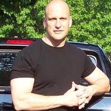 Man in black t-shirt
